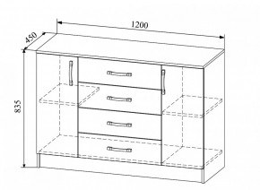 Комод Софи СКМ 1200.1 в Карасуке - karasyk.mebelnovo.ru | фото