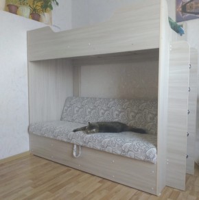 Кровать двухъярусная с диваном в Карасуке - karasyk.mebelnovo.ru | фото