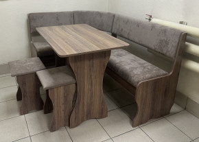 Кухонный уголок Миссия V велюр(серый) в Карасуке - karasyk.mebelnovo.ru | фото