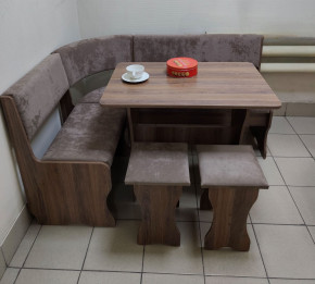 Кухонный уголок Миссия V велюр(серый) в Карасуке - karasyk.mebelnovo.ru | фото