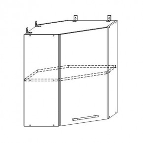 Монако ВПУ 600 шкаф верхний угловой в Карасуке - karasyk.mebelnovo.ru | фото