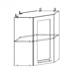 Монако ВПУС 550 шкаф верхний угловой в Карасуке - karasyk.mebelnovo.ru | фото