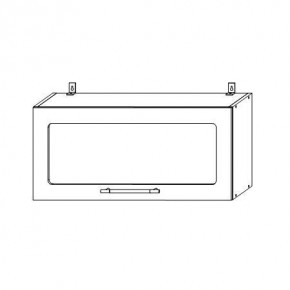 Опера ВПГС 800 шкаф верхний горизонтальный со стеклом в Карасуке - karasyk.mebelnovo.ru | фото