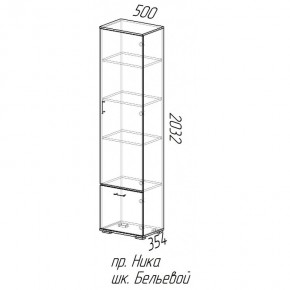 Шкаф бельевой Ника 500 в Карасуке - karasyk.mebelnovo.ru | фото