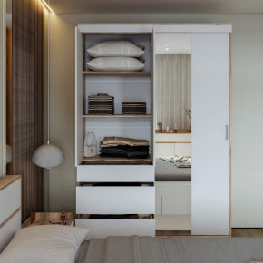 Шкаф-купе Брауни 1.5м в Карасуке - karasyk.mebelnovo.ru | фото