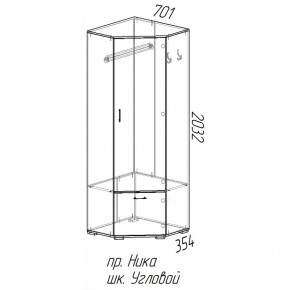 Шкаф угловой Ника в Карасуке - karasyk.mebelnovo.ru | фото