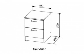 Тумба прикроватная Diamante ТДИ 400-1 в Карасуке - karasyk.mebelnovo.ru | фото