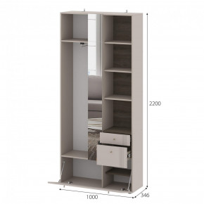 Вешалка с зеркалом Одетта (ВШ1) в Карасуке - karasyk.mebelnovo.ru | фото